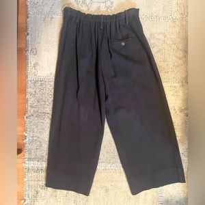 Poetry Navy wool, wide-legged, cropped trousers, size 10